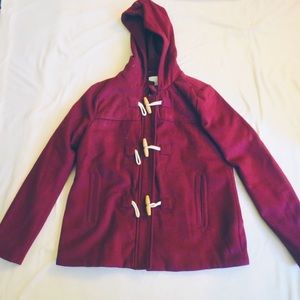 Red Button Up Coat